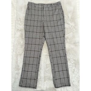 Free People Black & White Houndstooth Plaid Pants – Women's Size 12